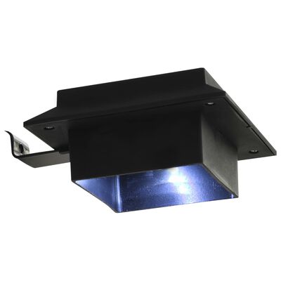 vidaXL Candeeiro de exterior solar LED 12 pcs preto quadrado 12 cm