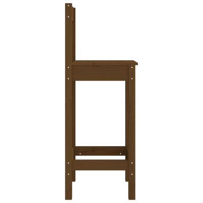 vidaXL Cadeiras de bar 2 pcs 40x41,5x112 cm pinho maciço castanho mel