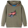 Sweatshirt com capuz para crian&ccedil;a cor caqui 140