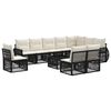 vidaXL Conjunto de Sof&aacute; de Jardim 11 unid. Preto e Branco Creme