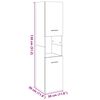 vidaXL Armário suspenso de WC 30x30x130cm deriv. madeira cinza cimento