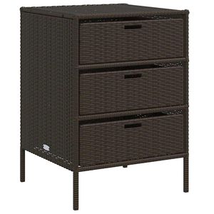 vidaXL Arm&aacute;rio de arruma&ccedil;&atilde;o para jardim 55x59x80 cm vime PE castanho