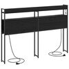 vidaXL Cabeceira de armazenamento com prateleira Carvalho preto 150 cm