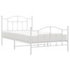 vidaXL Estrutura de cama com cabeceira e pés 100x200 cm metal branco
