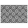 vidaXL Tapete de exterior 120x180 cm ARAKIL PP branco e preto