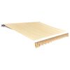 vidaXL Lona para toldo laranja e branco 3,5x2,5 m