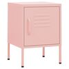 vidaXL Mesa de cabeceira 35x35x51 cm a&ccedil;o rosa