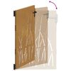 vidaXL Port&atilde;o de jardim 100x150 cm em a&ccedil;o corten com design de grama