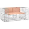 vidaXL Banco jardim design gabi&atilde;o 143x71x65,5cm madeira douglas maci&ccedil;a