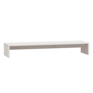 vidaXL Suporte para monitor 100x27x15 cm pinho maci&ccedil;o branco