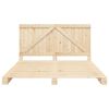 vidaXL Estrutura de cama com cabeceira 200x200 cm pinho maci&ccedil;o