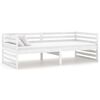 vidaXL Sof&aacute;-cama 90x200 cm madeira de pinho maci&ccedil;a branco