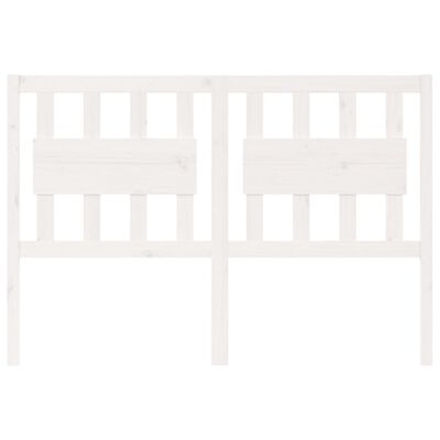 vidaXL Cabeceira de cama 145,5x4x100 cm madeira de pinho maciça branco