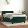 vidaXL Cama com molas/colch&atilde;o 90x190 cm veludo verde-escuro