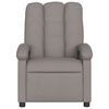 vidaXL Poltrona reclin&aacute;vel massagens el&eacute;trica tecido cinza-acastanhado