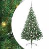 vidaXL &Aacute;rvore de Natal Artificial Pr&eacute;-iluminada Verde 210 cm PVC