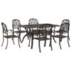 vidaXL 7 pcs conjunto de jantar para jardim alum&iacute;nio fundido bronze