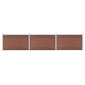 vidaXL Painel de veda&ccedil;&atilde;o para jardim 526x106 cm WPC castanho