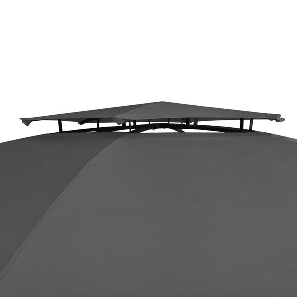 vidaXL Tenda de jardim com cortinas hexagonal 360x265 cm