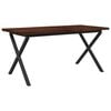 vidaXL Mesa de Jantar Com Bordas Naturais 160 x 80 x 75 cm