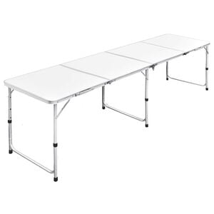 Mesa dobr&aacute;vel, para campismo, de altura ajust&aacute;vel, em aluminio