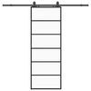 vidaXL Porta deslizante c/ conj. ferragens 76x205cm vidro ESG preto