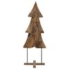 vidaXL &Aacute;rvore de Natal Castanho 90 cm Madeira de Teca S&oacute;lida