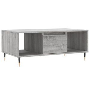vidaXL Mesa de centro 90x50x36,5 cm derivados madeira cinzento sonoma