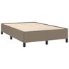 vidaXL Cama box spring colch&atilde;o/LED 120x190cm tecido cinza-acastanhado