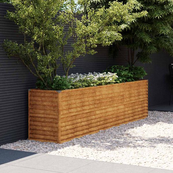 vidaXL Canteiro elevado de jardim 291x50x69 cm A&ccedil;o Corten