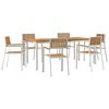 vidaXL Conjunto de Jantar para Exterior 7 unid. 200 x 90 x 75 cm