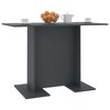 vidaXL Mesa de jantar 110x60x75 cm contraplacado cinzento