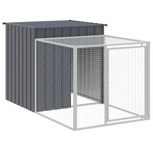 vidaXL Gaiola para galinhas com corredor antracite 110x201x110 cm a&ccedil;o galvanizado