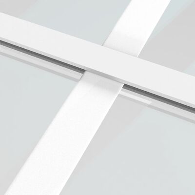 vidaXL Porta deslizante em vidro ESG fosco e alumínio 76x205 cm branco
