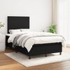 vidaXL Cama boxspring com colch&atilde;o 120x190 cm tecido preto