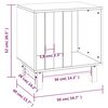 vidaXL Casota para cães 50x40x52 cm madeira de pinho maciça