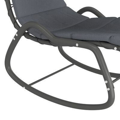 vidaXL Cadeira de baloiço para jardim 160x80x195 cm tecido cinzento