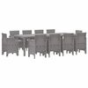 vidaXL Conjunto de Jantar para Jardim 11 pcs Cinzento-claro