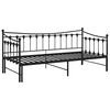 vidaXL Estrutura sof&aacute;-cama de puxar 90x200 cm metal preto