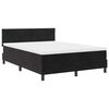 vidaXL Cama Box com colch&atilde;o com cabeceira Preto 140 x 200 cm Veludo