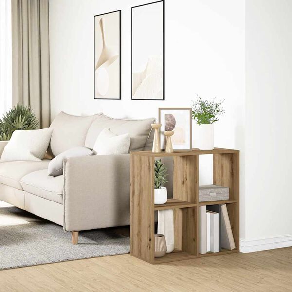 vidaXL Estante divisória derivados de madeira carvalho artisiano