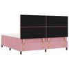 vidaXL Cama Box com colch&atilde;o com cabeceira Rosa 200 x 200 cm tecido