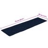 vidaXL Tapetes de escada autoadesivos 30 pe&ccedil;as 76x20 cm azul marinho retangular