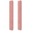 vidaXL Cabeceira cama c/ abas veludo 163x16x118/128 cm rosa