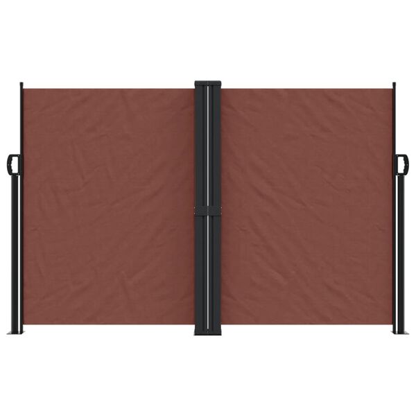 vidaXL Toldo lateral retrátil 160x600 cm castanho
