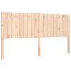 vidaXL Estrutura de cama Super King Size com cabeceira madeira maci&ccedil;a