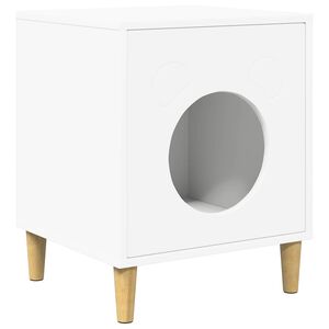 vidaXL Casa para Gatos Branco 42,5 x 40 x 53 cm Derivados de Madeira