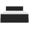 vidaXL Cama com Armazenamento com colch&atilde;o Preto 140 x 190 cm Veludo