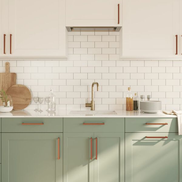 vidaXL Puxadores para móveis 20 pcs 192 mm aço inoxidável bronze