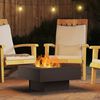vidaXL Fire Pit Preto 60 x 60 x 30 cm A&ccedil;o